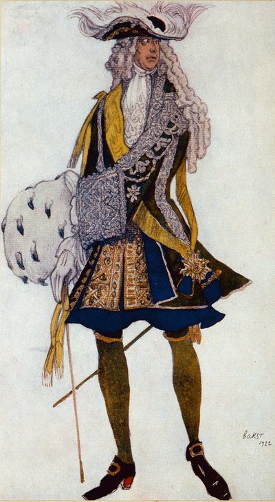 Costume pour le Roi, dans le Jardin, de La Belle au bois dormant - Leon Bakst